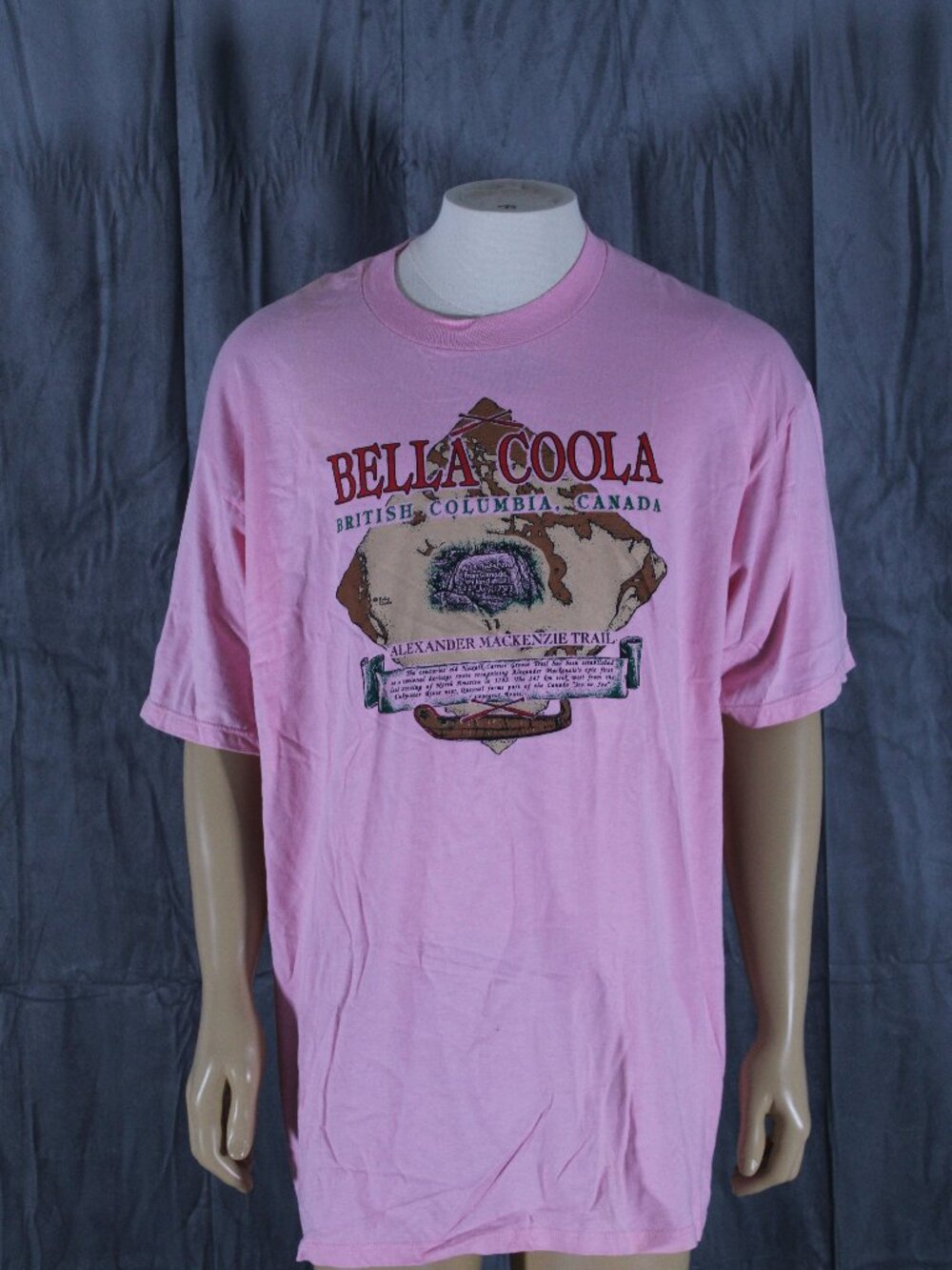 Vintage Graphic T-shirt - Bella Coola Alexander Mackenzie Trail - Men's XL